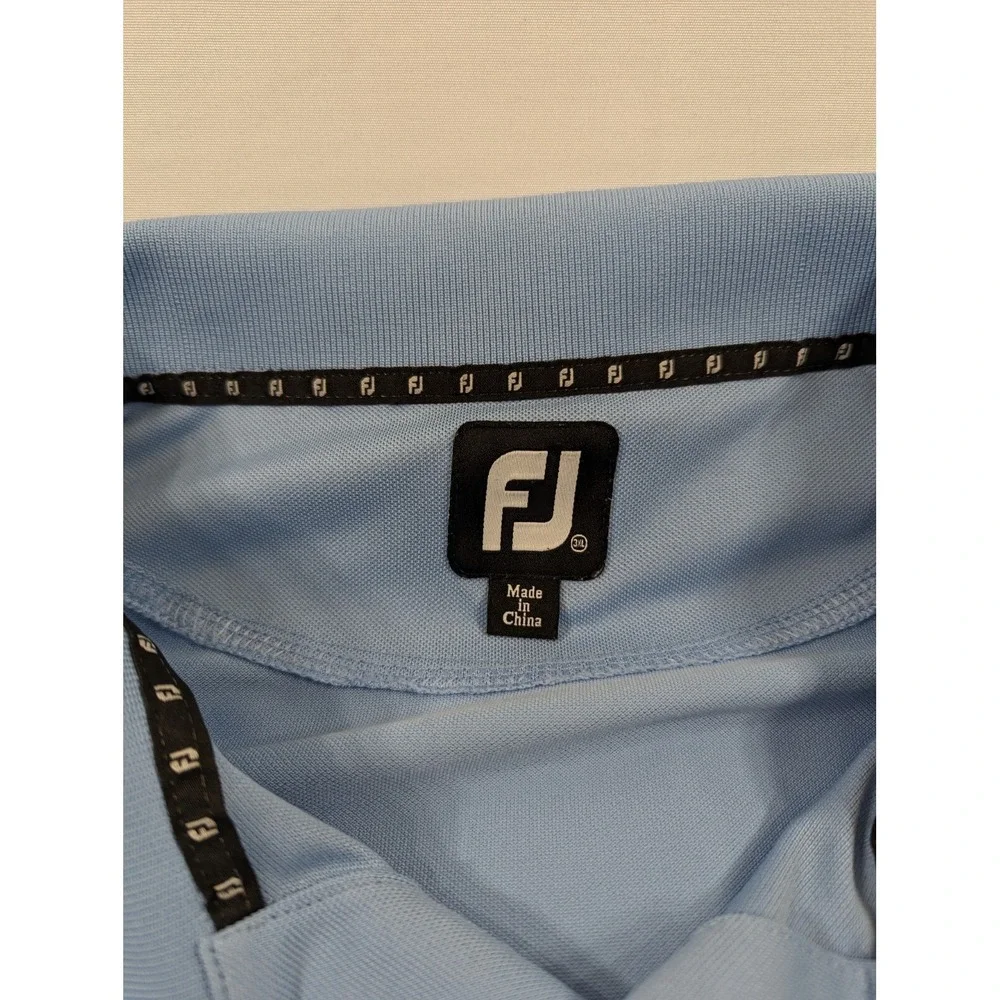 FOOTJOY Polo Golf Shirt Baby Blue Extra Large XL Hilton Head Knit Polo‎  EUC!